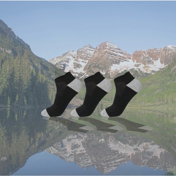 COPY - Pack of 6 No Show Socks Men Size 5-10 Invisible Low cut Loafer- Black Gr… - Picture 5 of 6